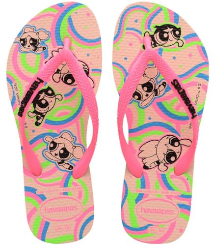 Havaianas Kids Slim Powerpuff Girls, Ballet Rose, 3.5/4