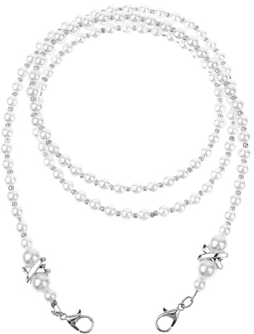 Thinp Elegant Pearl Eyeglass Chains for Women - Eye Glass Holders Around Neck - Face Masks Lanyard Chain