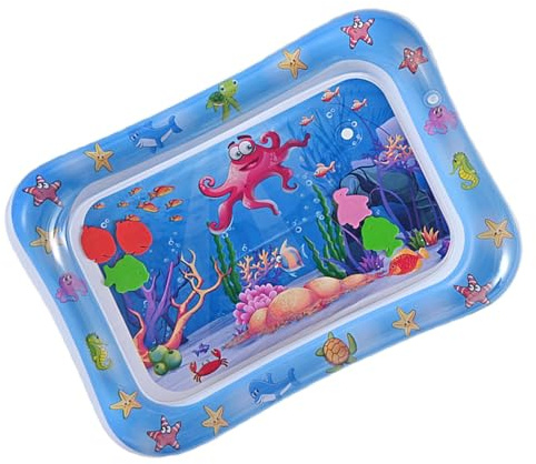 Alfombra de juego sensorial acuática, alfombra de juego acuático, alfombra de juego para cachorros, alfombra de juego de agua para bebés, juguetes de desarrollo con peces para mascotas