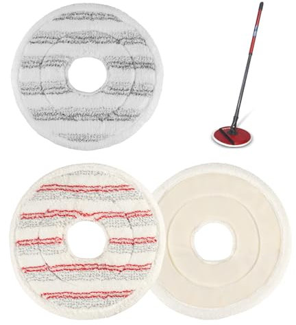 2 Pcs for Vileda Spin Mop Head Replacement, Mop Pads Replacement for Vileda Washable & Reusable Microfiber Spin Head Refills for Multi Surface and Floor Cleaning