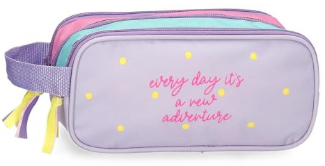 Movom New Adventure Estuche Triple, Multicolor, Poliéster
