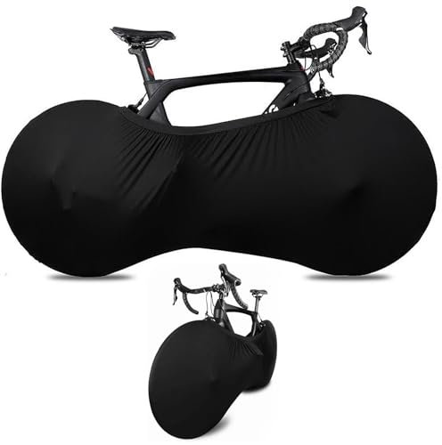 Hshenjhu Housse Vélo, Housse de Vélo Anti Poussière d'Intérieur et Extérieures, Bache de Roues Extensible Lavable, Bache Protection Bike Cover pour Tous VTT, Bike de Route(Noir)