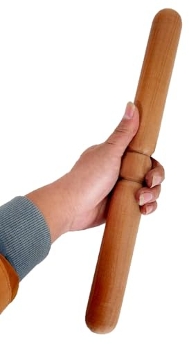 BLUEZY Tai Chi Ruler Stick, Martial Arts Taiji Stick, Wood Exercise Equipment, Chinese Traditional Tai Chi Bang Health Massager for Tai Chi Class, Chinese Traditional Qigong Kungfu Fitness Exercise F