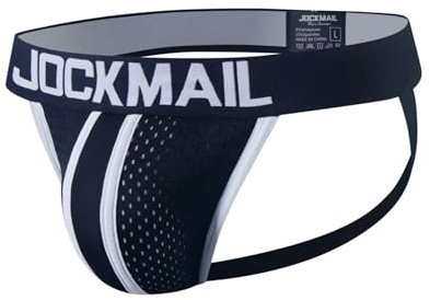 JOCKMAIL String Homme Poche Séparée Jockstrap Sexy en Respirante Soutien Anatomique