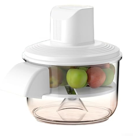 Pelador eléctrico de patatas giratorio automático, máquina peladora de patatas recargable para pelar frutas y verduras (blanco)