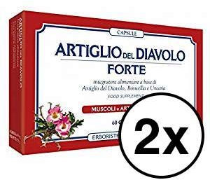 Erboristeria Magentina Artiglio del Diavolo Forte - 60 Capsule con boswellia e uncaria, 2 Confezioni