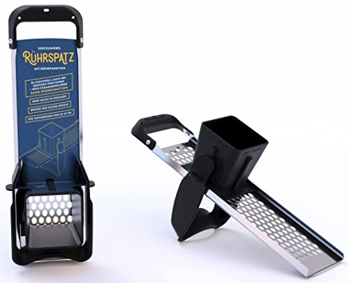 Rührspatz, Spätzlehobel, Knöpflehobel mit Rührfunktion für Topfgrößen von Ø20 bis Ø32cm, Herstellung von großen und kleinen Spätzle. Sehr leicht zu reinigen. Spülmaschinenfest.?