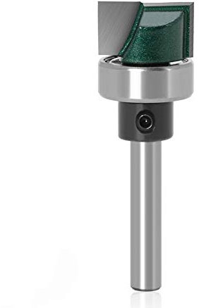 Bestgle 1/4 Shank Flush Trim Hinge Mortising Router Bit – Professional Bottom Cleaning Carbide Milling Cutter for Woodworking 3/4W X 7/16H
