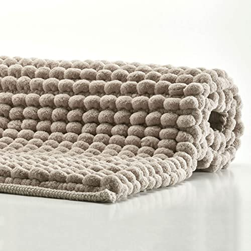 Aquanova Badematte Axel handgewebte Schlaufenstruktur (Linen, 60 x 100 cm)