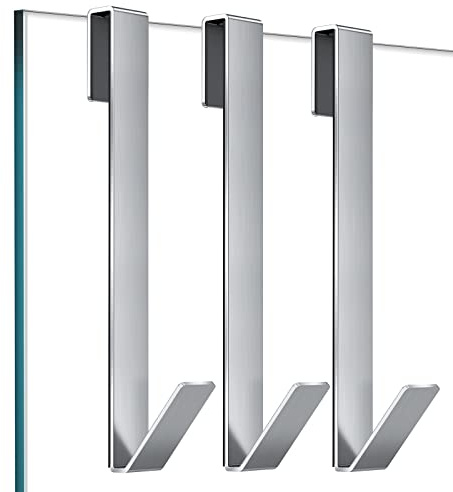 Ganchos de puerta de ducha de 10 pulgadas, ganchos de ducha para toallas, ganchos de toalla sobre la puerta, 3 paquetes