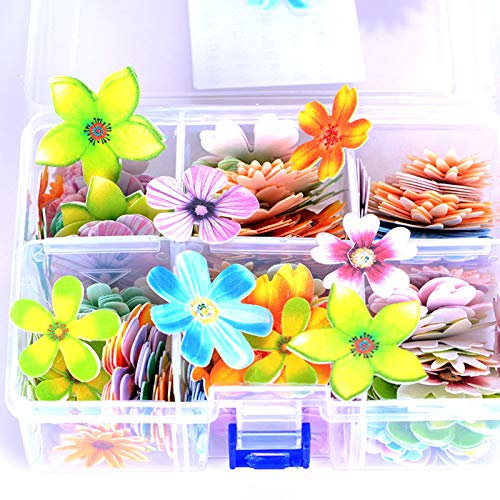 100 Pieces Cake Decorations,Butterfly Edible Cake decorations, Flower Cake Decoration Family Cupcake Wedding Cake Birthday Party Food Decoration (100 Pieces flower)