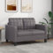 Willood 2-Sitzer-Sofa Couch für Wohnzimmer, Polstersofa mit Metallgestell, Loungesofa Zweisitzer Wohnzimmersofa Wohnzimmermöbel Grau 120 cm Kunstleder