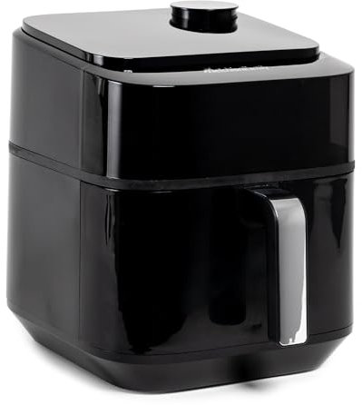 Friggitrice ad Aria Melchioni Family Chiara con Vapore Soft, Doppia Resistenza, Capacità 6,5L, Display Digitale e 8 Programmi Preimpostati, Silenziosa, Temperatura Regolabile 80°-200°C, Timer 60 Min,