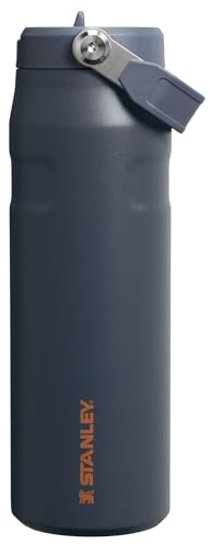 Stanley IceFlow Flip Straw 2.0 Water Bottle 24 oz | Built-in Straw with Larger Opening | Lightweight and Leak Resistant | Insulated Stainless Steel | BPA-Free | Twilight