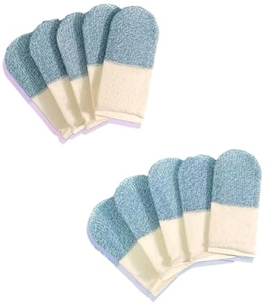 Nucelit 10-pack färghindrade e-sport-fingerhandskar kolfiberkonstruktion förstärkt fysiskt svar svettåliga handskar bärbara fingerskydd