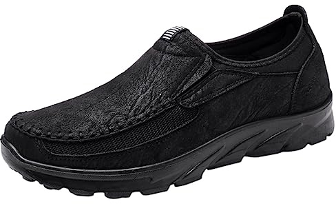 Loafers för män slip on vida fit skor mode promenad mockasiner bekväm pendlare kontor arbete Oxford affärer kontor klänning skor lätta låga loafers för användning hela dagen