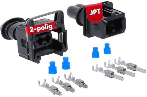 Kalitec Set Connettori JPT a 2 Poli, 0,5-1,0 mm², Spina Auto IP54