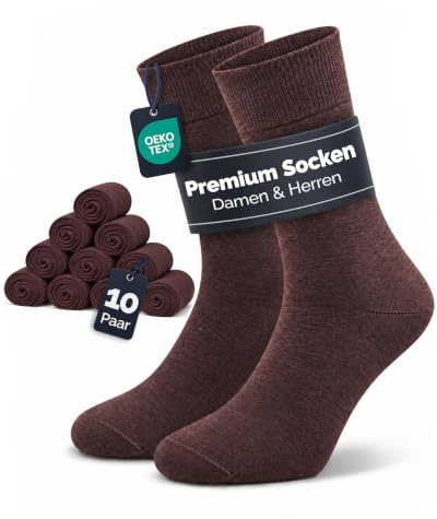 GAWILO 10 par premium strumpor utan uttryckande söm | dam och herr | kammad bomull | Business & fritid