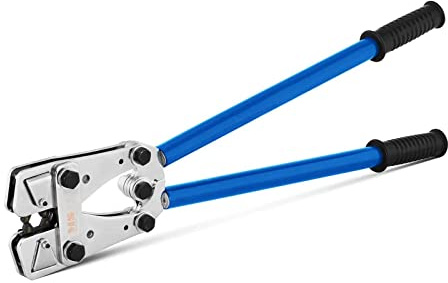 MSW Pince À Sertir Sertisseuse Manuelle Outil De Sertissage Hexagonal Électricien MSW-CTM-02 (Sertissage 6-120 mm², Pour Les Cosses Électriques, Revêtement Plastique, Outil Manuel, Acier Trempé)