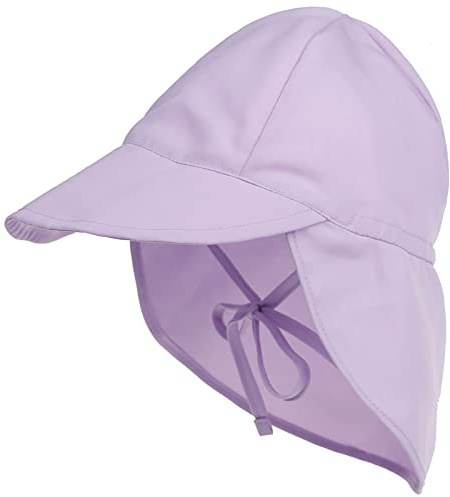 Malaxlx Enfant Chapeau Protection du Cou Violet Chapeau de Soleil Eté Anti UV Bébé Bob Chapeau de Plage Casquette à Rabat Visière pour 2-5 Ans Fille Garçon