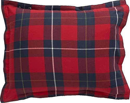 GANT Flannel Check Pillowcase Ruby Red 80X80