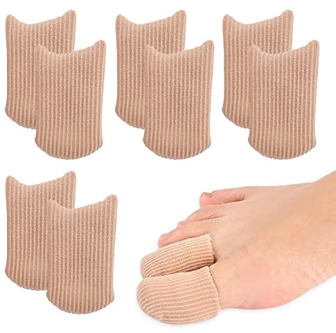Ssiyiya Lot de 8 protections d'orteils en gel pour gros orteils, en tissu doux, capuchons fermés, coussinets anti-friction, pour hommes et femmes