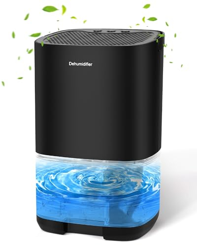 Birnetek® 1L Deshumidificateur d Air, Déshumidificateur Electrique Cave Salle de Bain Chambre, Pour Max 30㎡, Deshumidificateurs Anti Moisissures-Déshumidification : 350ml/Jour