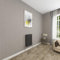 Sky bathroom | 600x408mm Horizontal Designer Radiators Black Flat Panel Double Panel Central Heating Radiator