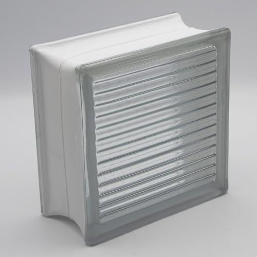 Basic Glasbaustein Gekreuzt klar, 19x19x10 cm - 6 Stück