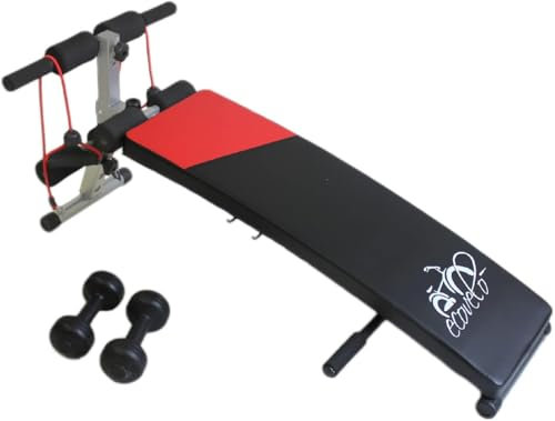 Schrägbank für Liegestütze und Sit-Ups: Verstellbare Bank für Liegestütze auf der Bank und Sit-ups auf der Schrägbank – komplettes Training für Bauch und Gesäß