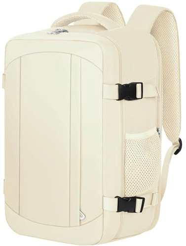 Ltemziiy Mochila Viaje Cabina Avion 40x20x25 para Ryanair, Bolsa de Equipaje de Mano Mochila de Cabina Travel Backpack Tamaño 20L - Beige