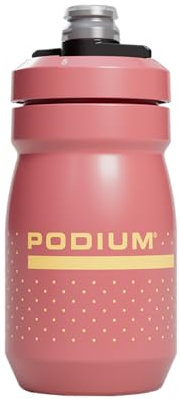 CamelBak Podium 15oz Bike Water Bottle - Easy Squeeze Bottle - Fits Most Bike Cages, Coral Sunset