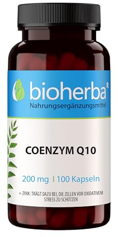 Q10 Kapseln 200 mg hochdosiert – 100 Stück mit Coenzym Q10 & Zink – BIOHERBA