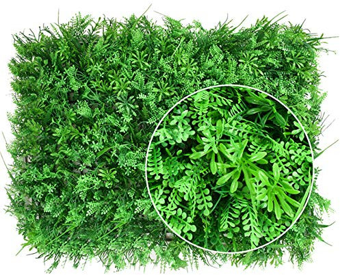 Seto Artificial boj, 20 Unidades, seto de privacidad, Pared de boj, seto topiario Resistente a los Rayos UV, Adecuado Tanto para Exteriores como para Interiores, Jardines, Patios