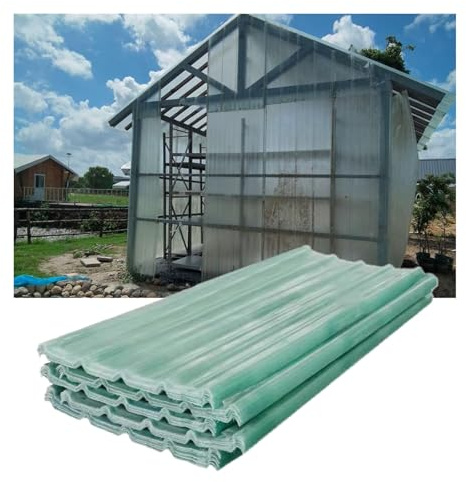 QWEASDF Paneles for Tejado de Alta Resistencia, Placa Ondulada Anti-UV, Chapas Perfiladas Techo Impermeable, FRP, Techo Cobertizo for Exteriores, Chapa Tejado(3pcs,0.9 * 0.6m/35 * 24in)