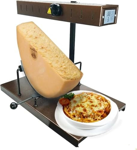 Fundidor de queso for raclette, fundidor de queso for raclette eléctrico, fundidor de queso de altura ajustable, calentamiento rápido, uso comercial y doméstico, ideal for quesos semicirculares en res
