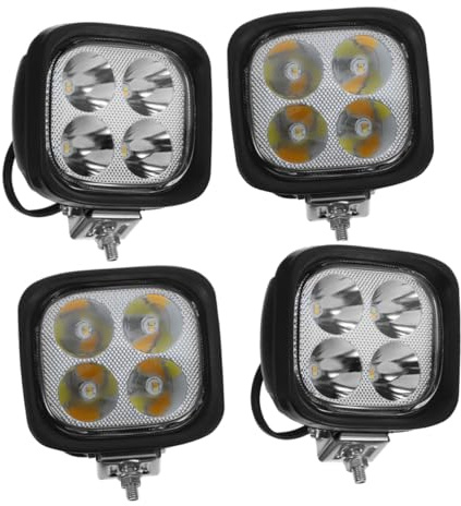 UKCOCO 4 pezzi Fari LED per Carrello Elevatore Alta Efficienza Luce Anteriore Lavoro Resistente e Leggero Facile Installazione per Forklift