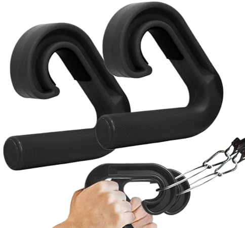 Neutral Grip Handles, Cable Machine Attachment, Anti-slip Strength Training Handles for Outdoor Pullup Pulldown Fitness Men Women Row Calisthenics Home Gym