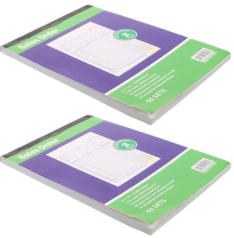 Gogogmee Bloc de Recibos Comerciales A5, 2 Unidades Autocopiativas para Pequeñas Empresas, Libro de Pedidos Minoristas y Facturas, Formularios para Gestión y Seguimiento de Órdenes