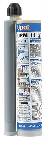 Upat Injektionsmörtel UPM 11-360 (1 Stück). Der günstige Mörtel für leichte Befestigungen (360ml Kartusche), styrolfrei und resistent gegen Bau-Chemikalien.