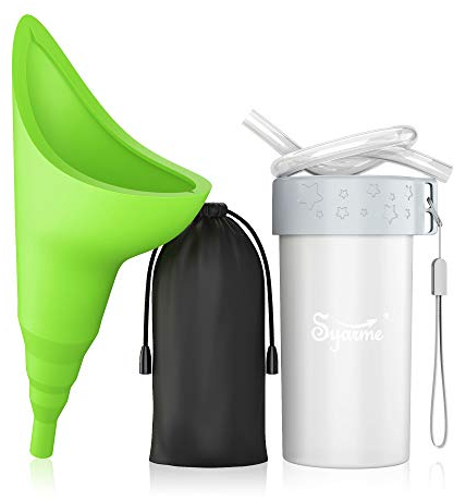 Urinella Für Frauen,Tragbarer Wiederverwendbarer Pinkelhilfe Für Frauen Mit Verlängerungsrohr,Geeignet Für Reisen,Festivals,Camping,Staus Usw.Inklusive Wasserdichter Tasche & Wasserdichter Tasse
