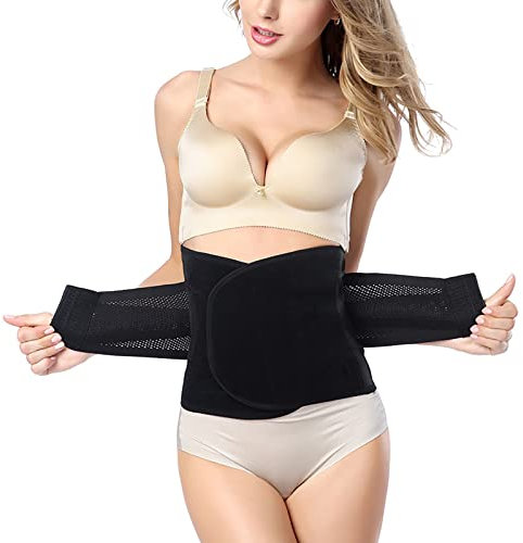 Bauchgurt Nach Geburt,Postpartum Belt Bauchband Nach Geburt Postpartum Gürtel Unterstützung,High Elastischen Rückbildungsgürtel Nach Geburt Black,M