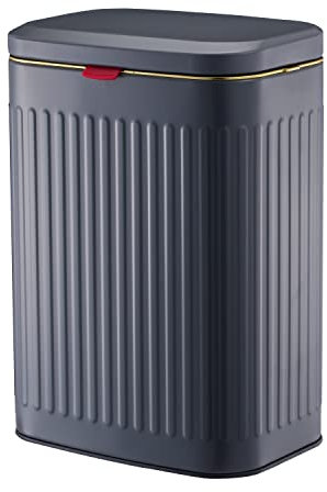 Smartbin 7L Pattumiera in Acciaio al Carbonio Porta per compost Bidone per Compost a Parete Coperchio Scorrevole a 2 Vie Bidone Cucina Bagno Pensile Pattumiera Bidone della Spazzatura Appeso Grigio