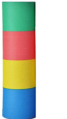 Zeus Party Stelle Filanti Maxi, 4 Colori Diversi per 30 Rotoli da 3 Metri ciascuna, Prodotto da Carta Riciclata
