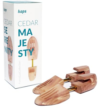 Kaps 100% Handgefertigte Schuhspanner aus zart duftendem Zedernholz, hohe Feuchtigkeitsaufnahme, Holz aus den USA, für Herren - und Damenschuhe sowie Stiefel, Cedar Shoe Trees (37/38 EU)