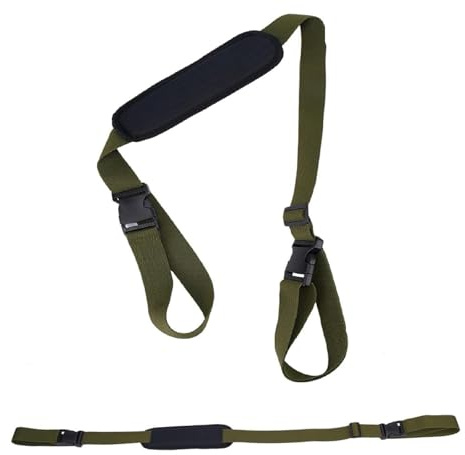 CHSEROK Correa de Transporte Patinete 2 Piezas Ajustables Plegables, Antideslizante para Hombro, Silla de Playa y Scooter - Verde Militar