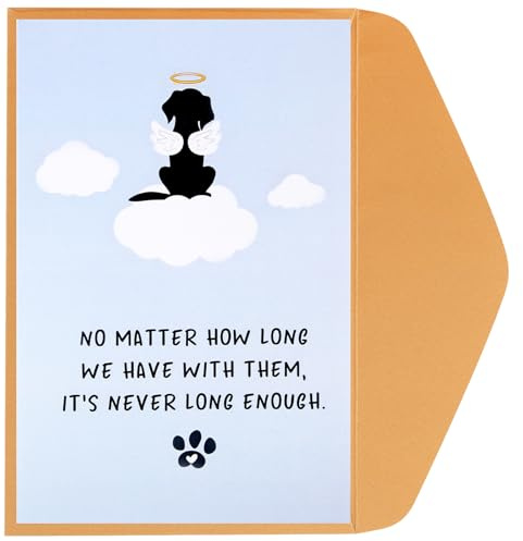 Gosknor Tarjeta de Condolencia para Perros, Tarjeta de Condolencias por Pérdida de Mascotas para Familiares Amigos Amantes de los Perros