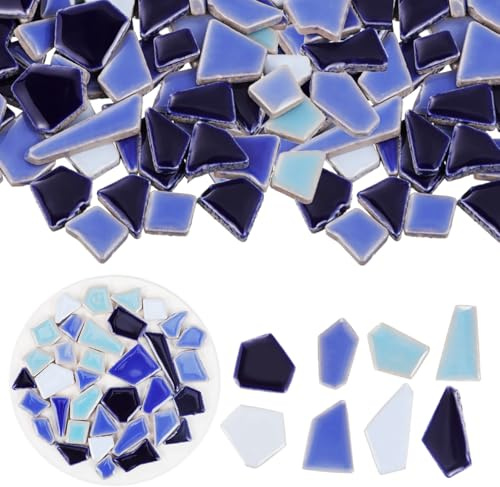 CLISPEED Bunte Keramische Mosaikfliesen 200G Diy Mosaiksteine UnregelmäßIge Kleine Mosaikpartikel FüR Heimdekoration Garten Badezimmer Bastelset