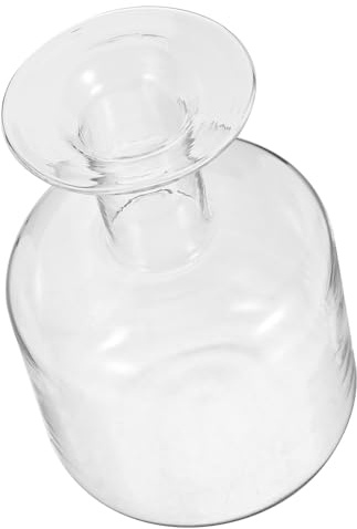 Jarrón Corto Transparente de Cristal para Flores y Plantas
