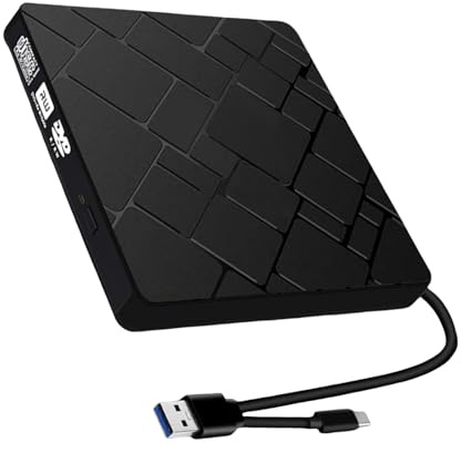 ZYMIADOU Bärbara externa DVD-skivor RWs driver USB 3.0 typ C optiska brännare för bärbar dator skrivbord resevänliga externa CD-skivor/DVD-brännare